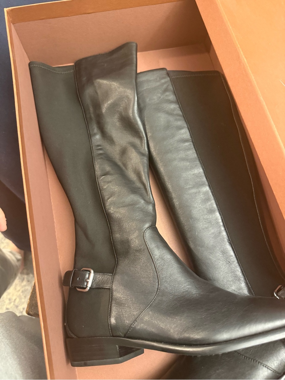 Coach Black Leather Over-the-Knee Riding Boots - Picture 2 of 4
